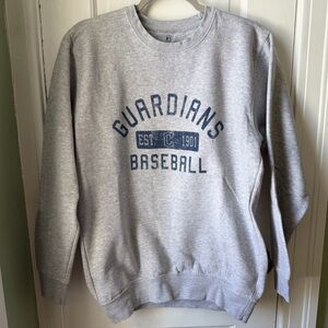 Cleveland Guardians Baseball by Stitches Gray Crewneck Sweater Unisex Size Small